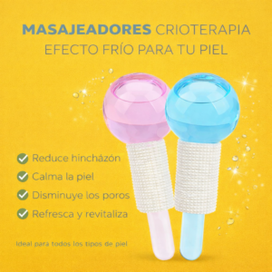 Masajeador facial de crioterapia Ice Globes para desinflamar el rostro