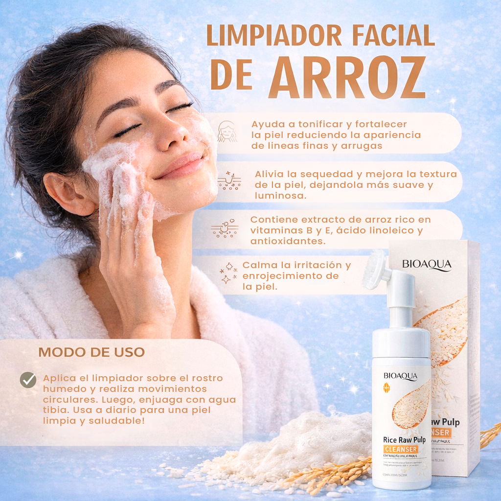 Espuma Limpiadora Facial de Arroz - Imagen 2