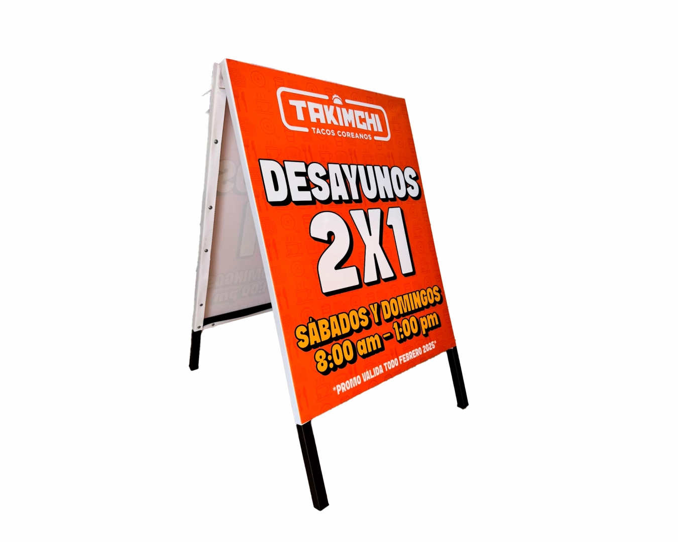 Banner con marco de madera